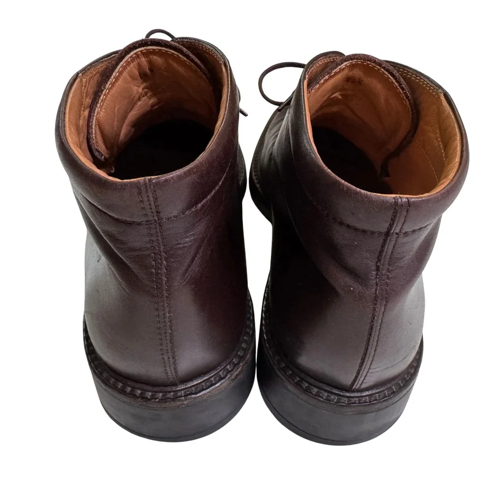 Tod's Chukka Boots Size 11.5 Dark Brown Leather Lace Up Italian Ankle Boots Men